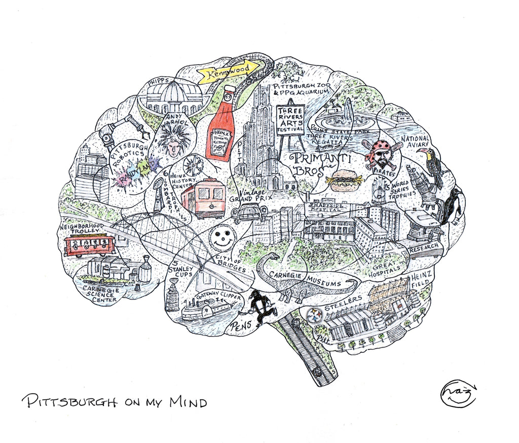 鉛筆画「My mind」　B5大サイズ Pittsburgh on my Mind – Chazmania